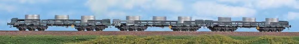ACME 45131 - H0 - 3-tlg. Set Flachwagen Treno Italsider mit Coils, Ep. IV-V,  - Set 2